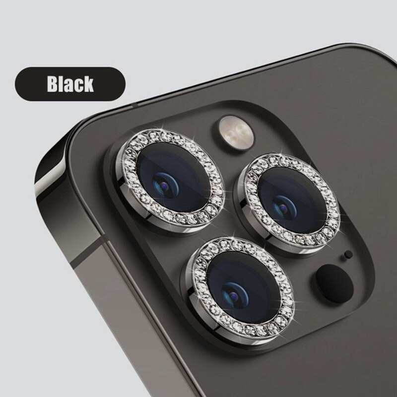 محافظ لنز دوربین لنز فیلم مدل رینگی خاکستری مناسب برای گوشی iphone 15 pro max