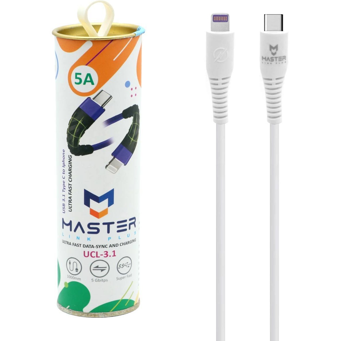 کابل شارژ فست MASTER Type-C to Lightning مدل UCL-3.1