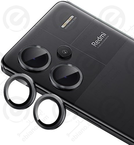 محافظ لنز دوربین لنز فیلم مدل رینگی سیاه مناسب برای گوشی +redmi note 13 pro