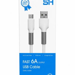 کابل شارژ و انتقال داده USB به Micro USB شیگو مدل SH-194 فست شارژ 6 آمپر طول 1 متر