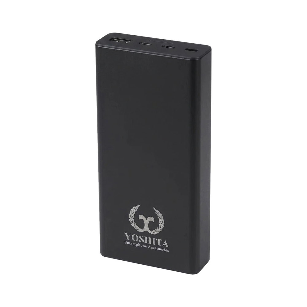 پاوربانک 30 وات یوشیتا مدل YP-001 ظرفیت 20000 میلی‌آمپر‌ساعت به همراه یک عدد کابل USB-A به USB-C مشکی